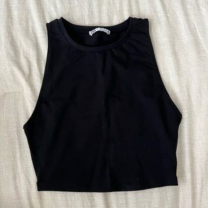Zara Black Cropped Tank